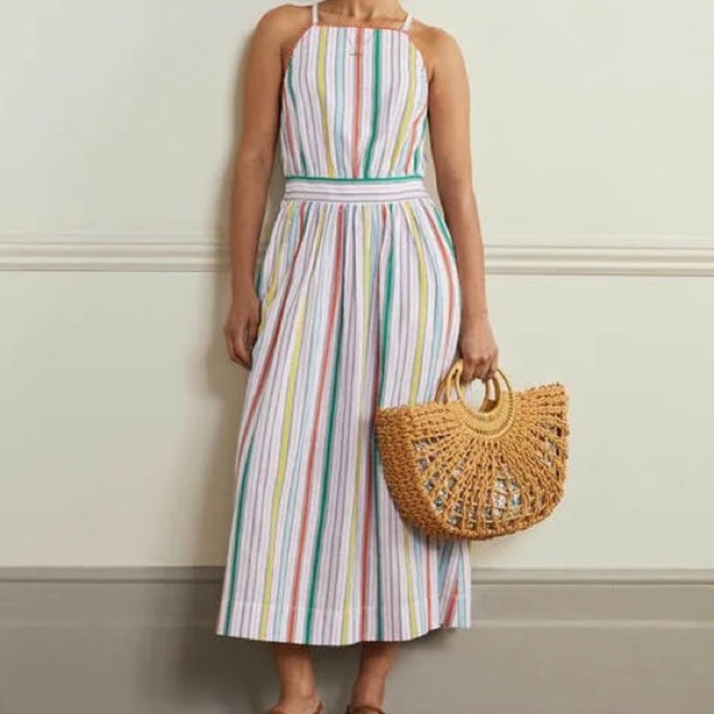 Boden Stripe Halterneck Midi Dress